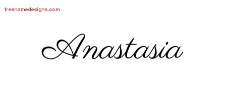 Classic Name Tattoo Designs Anastasia Graphic Download - Free Name Designs