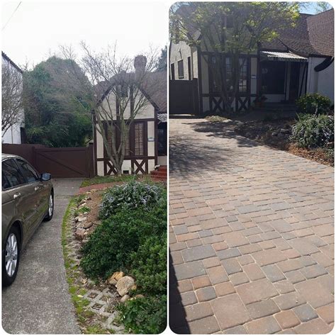 paver driveway before and after - the legacy paver group | Paver driveway, Paver, Driveway