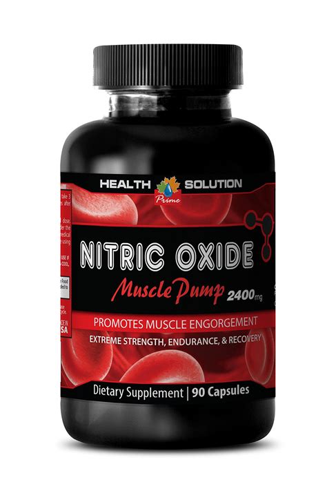 Nitric oxide supplements for men NITRIC OXIDE MUSCLE PUMP 2400MG increase sensitivity 1 Bottle ...