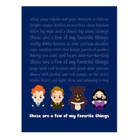 My Favorite Things Lyrics Postcard | Zazzle