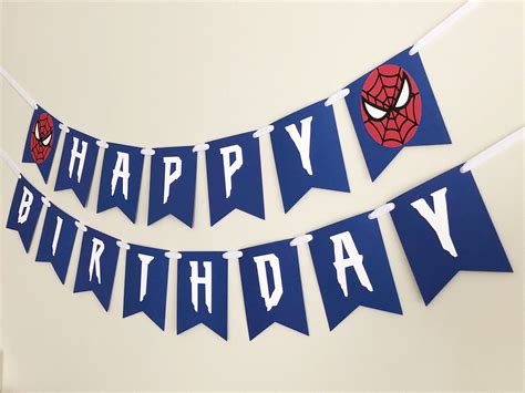 Spiderman Birthday Party Banner Decorations Decor Wall Art - Etsy UK