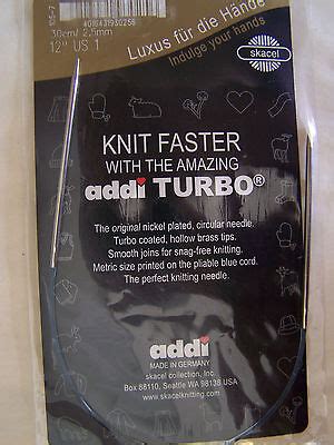 Addi TURBO Circular Knitting Needles 12" Selected Sizes | eBay