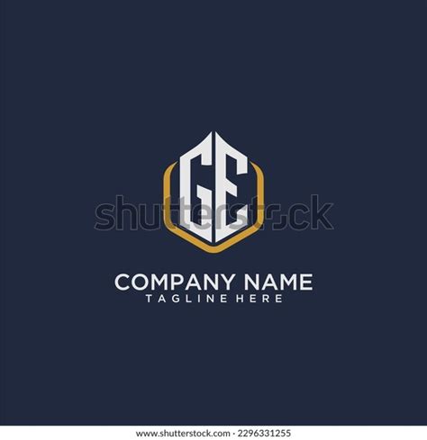 Ge Initial Monogram Building Logo Real Stock Vector (Royalty Free ...