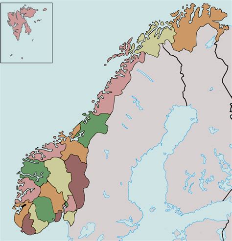 Test your geography knowledge - Norway counties | Lizard Point Quizzes