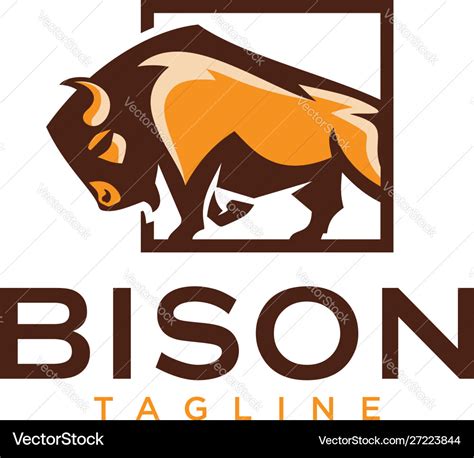 Bison logo templates Royalty Free Vector Image