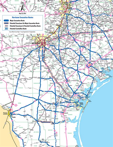 Hurricane Evacuation Route Map