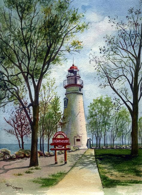 Marblehead Lighthouse Painting by Terri Meyer - Fine Art America