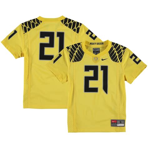 Preschool Nike #21 Yellow Oregon Ducks Replica Football Jersey