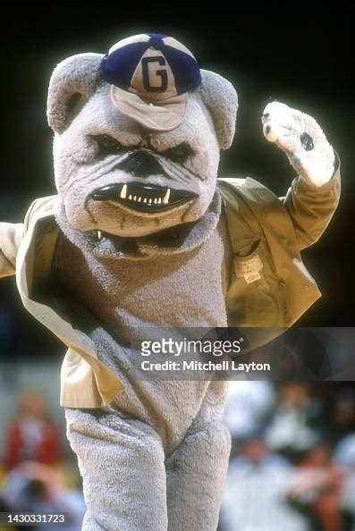 The Georgetown Hoyas mascot on the floor during a college basketball... News Photo - Getty Images