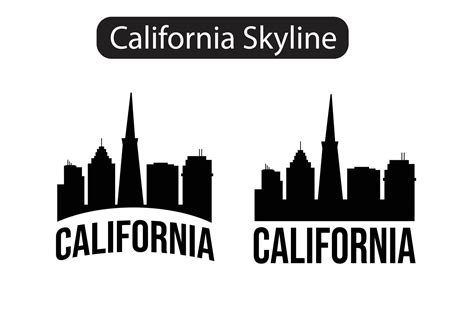 California city skyline silhouette vector illustration 7554619 Vector ...