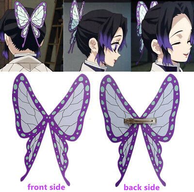 Kimetsu no Yaiba Kochou Shinobu Cosplay Women Butterfly Hair Clip Demon Slayer Women's Hair ...