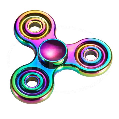 Rainbow Fidget Spinner EDC Bearings ZL510 Shiny, Elegant & Compact ...