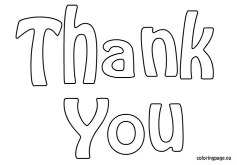 Thank you coloring page | Coloring Page