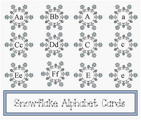 Snowflake Alphabet Cards - Classroom Freebies