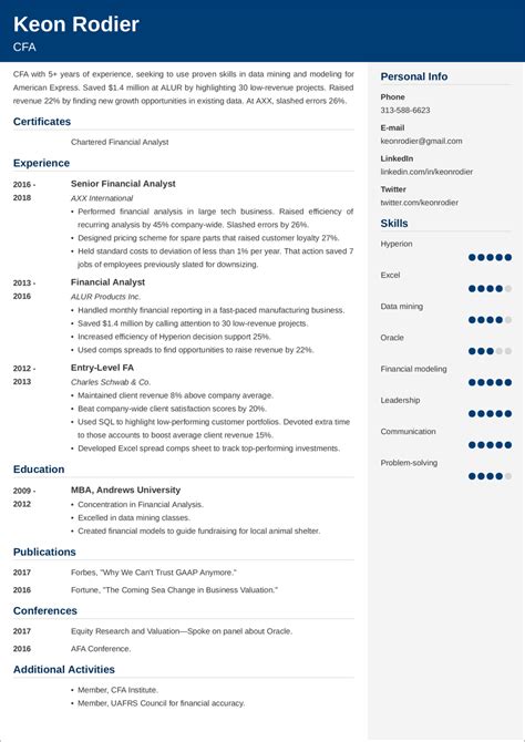 Financial Analyst Resume: Example & Writing Guide (2024)