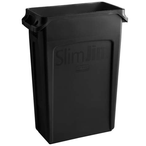 23 Gallon Heavy-Duty Plastic Slim Commercial Restaurant Waste Trash Can ...