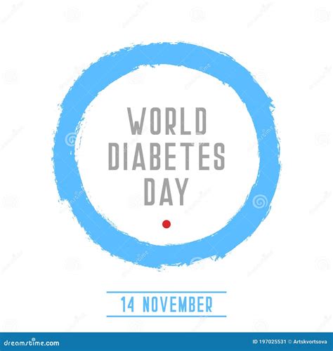 World Diabetes Day. Blue Circle. Medical Illustration. Health Care. 14 ...