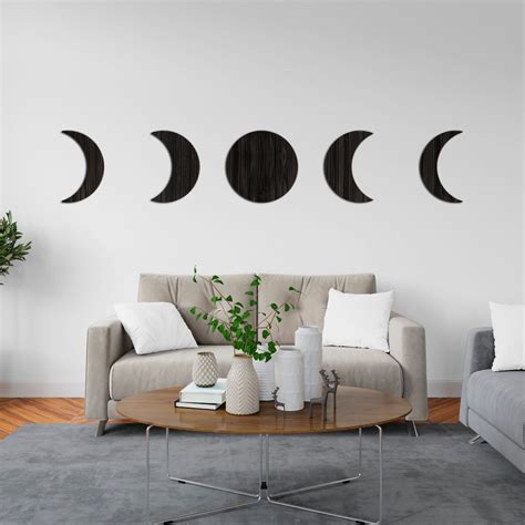 Wood Moon Wall Art, Moon Phase Wall Decor, Wooden Moon Wall Art ...