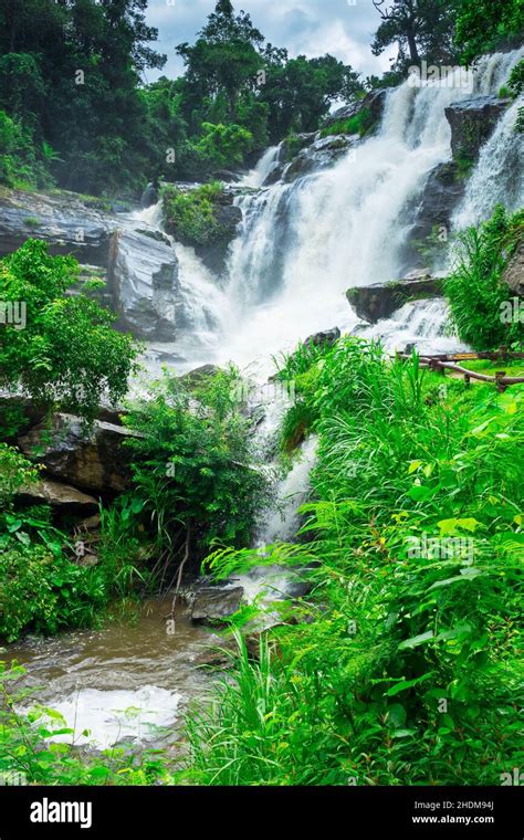 waterfall, doi inthanon nationalpark, cascade, waterfalls Stock Photo ...