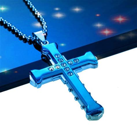 Cheap Male Black Stainless Steel Jesus Cross Pendant Necklace Jewelry For Men | Joom