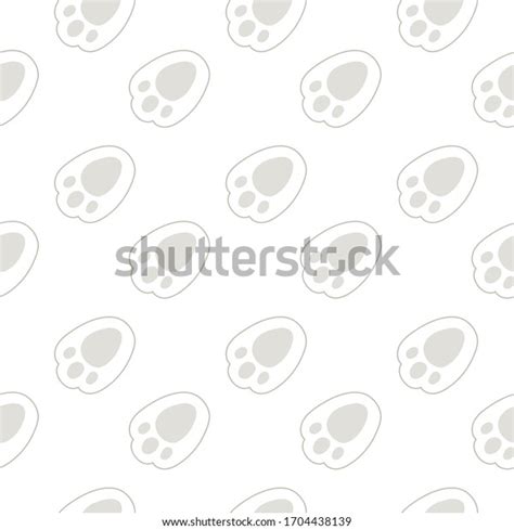 Footprints Rabbit Vector Seamless Pattern On Stock Vector (Royalty Free ...