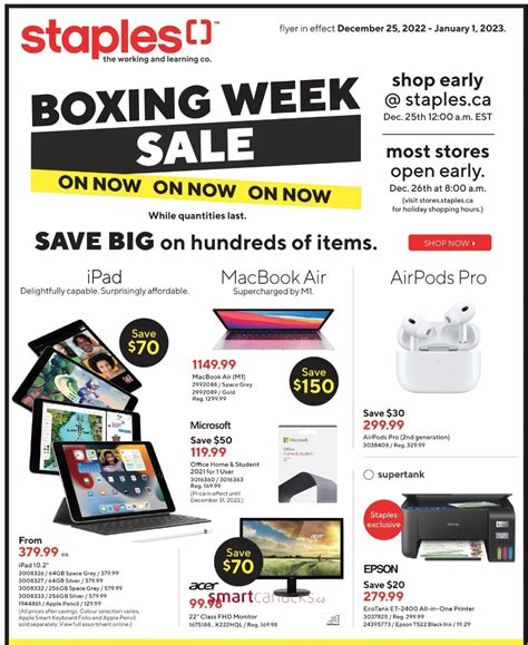 Staples Canada Boxing Week / Day 2022 Flyers Sale - Canadian Freebies ...