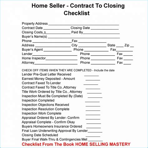 Essential Real Estate Closing Checklist