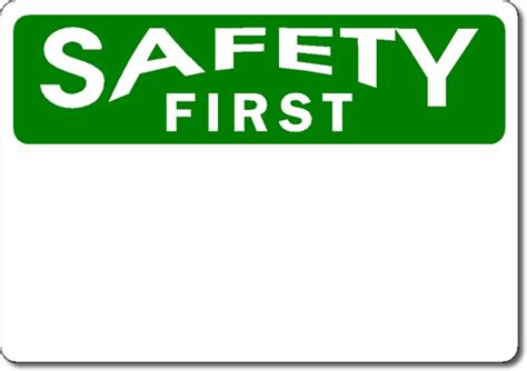 OSHA Safety First- Aluminum Sign Blank