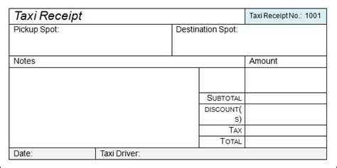 FREE 13+ Taxi Receipt Templates in PDF | Google Docs | Google Sheets | Excel | MS Word | Numbers ...