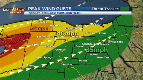 First Alert Weather: Windy on Tuesday and snow on Wednesday - WHEC.com