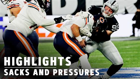 All the sacks and pressures from Raiders' defense vs. Bears