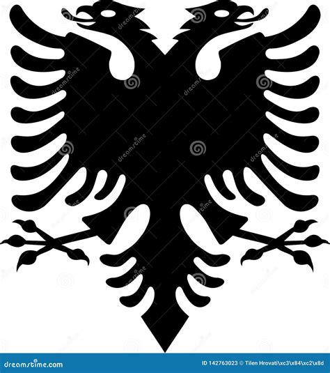 Albanian Black Eagle From Albanian Flag Cartoon Vector | CartoonDealer ...