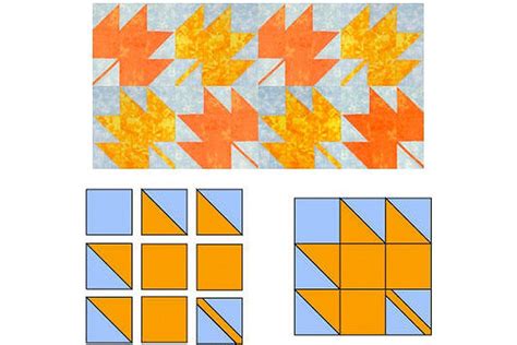 Easy Maple Leaf Quilt Block Pattern