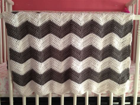 Crochet PATTERN Ripple Baby Blanket, Baby Blanket Pattern, Chevron Blanket Pattern, Ripple ...