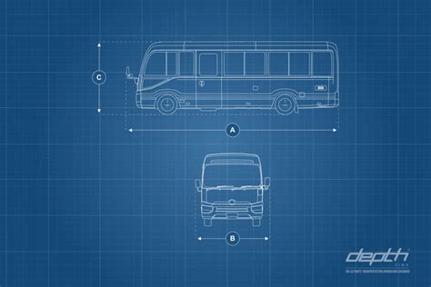 Toyota Coaster Dimensions - Depth RoRo