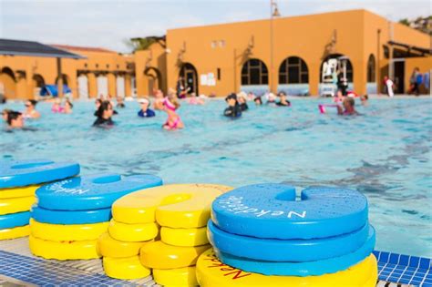 The aquatic center at Carlsbad's new 32-acre Alga Norte Community Park features two heated pools ...