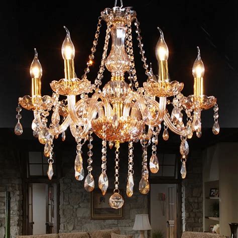 Large Crystal Chandelier 6 Arms Luxury Crystal Light Fashion Chandelier Crystal Light Modern ...