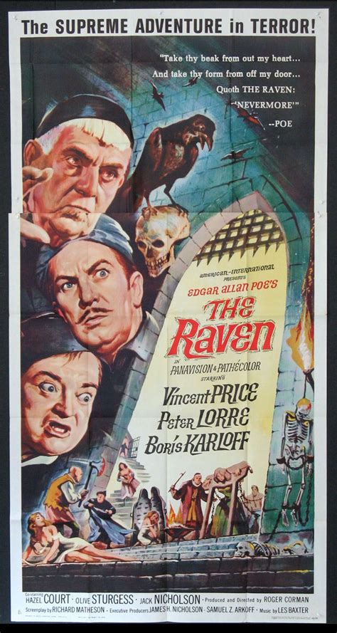 The Raven (1963) Original three sheet size, 41x81 movie poster ...