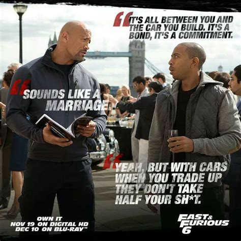 Dwayne Johnson as Hobbs & Ludacris as Tej | Fast and furious, Fast furious quotes, Dwayne johnson