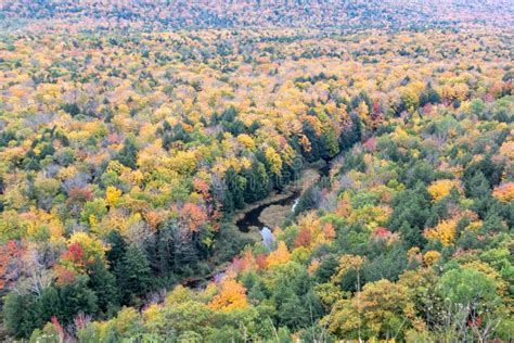 Fall Color - Porcupine Mountains, Michigan Stock Image - Image of ...