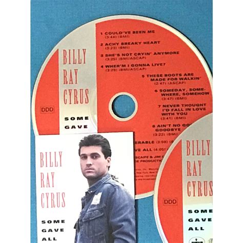 Billy Ray Cyrus Some Gave All RIAA 4x Multi-Platinum Album, 45% OFF