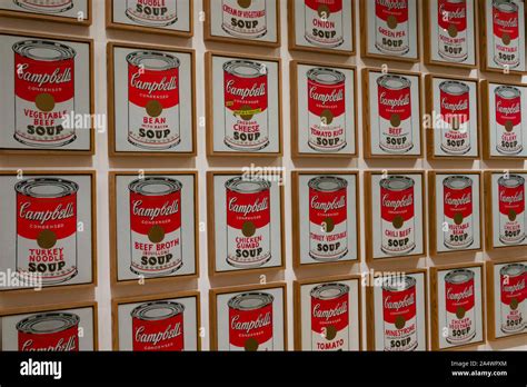 Andy Warhol Campbell's Soup Can Art at The Museum of Modern Art, New York City, USA Stock Photo ...