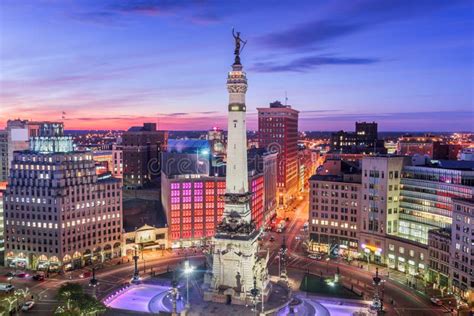 Monument Circle, Indianapolis, Indiana Stock Image - Image of history, famous: 24064219