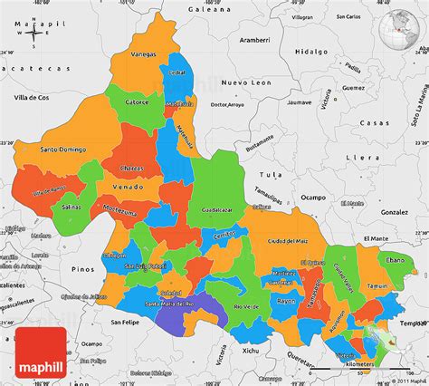 San Luis Potosi Mexico Map