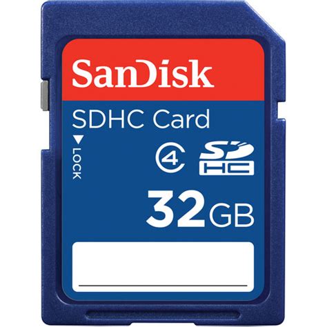 SanDisk 32GB SDHC Memory Card Class 4 SDSDB-032G-B35 B&H Photo