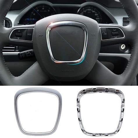 Buy Chrome Matte Steering Wheel Trim Cover Frame Replacement For AUDI ...