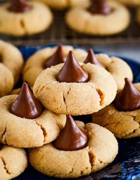 Unbeatable Peanut Butter Hershey Kiss Cookies - Creations by Kara