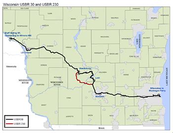 Wisconsin Department of Transportation U.S. Bike Route (USBR) 30 and ...