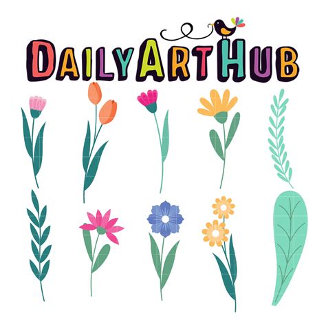 Spring Flower Garden Clip Art Set – Daily Art Hub // Graphics ...