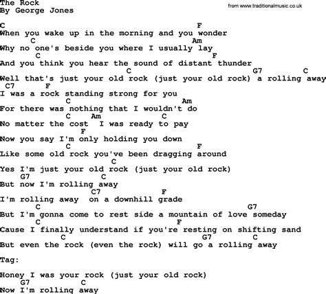 The Rock by George Jones - Counrty song lyrics and chords